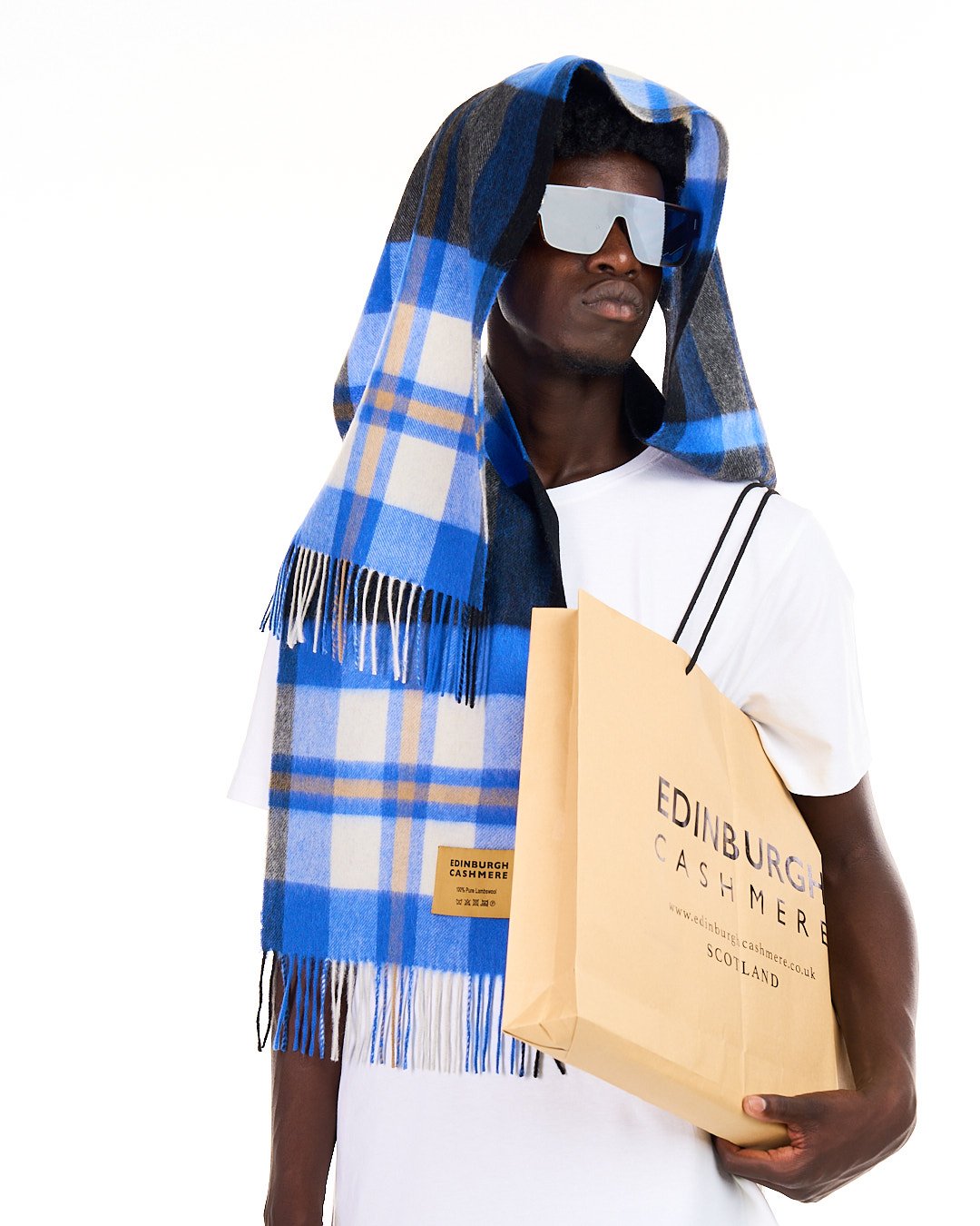 Edinburgh Cashmere DC Check Cashmere Scarf Vienna Eurovision